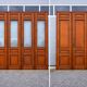6 solid oak partition doors, 277cm in height (exceptional model)
