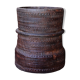 Pot gravé en bois