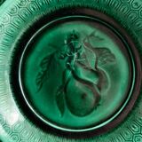 Barbotine dish for wall decoration