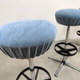 Vintage industrial barstools Ice blue 'Minimalism'