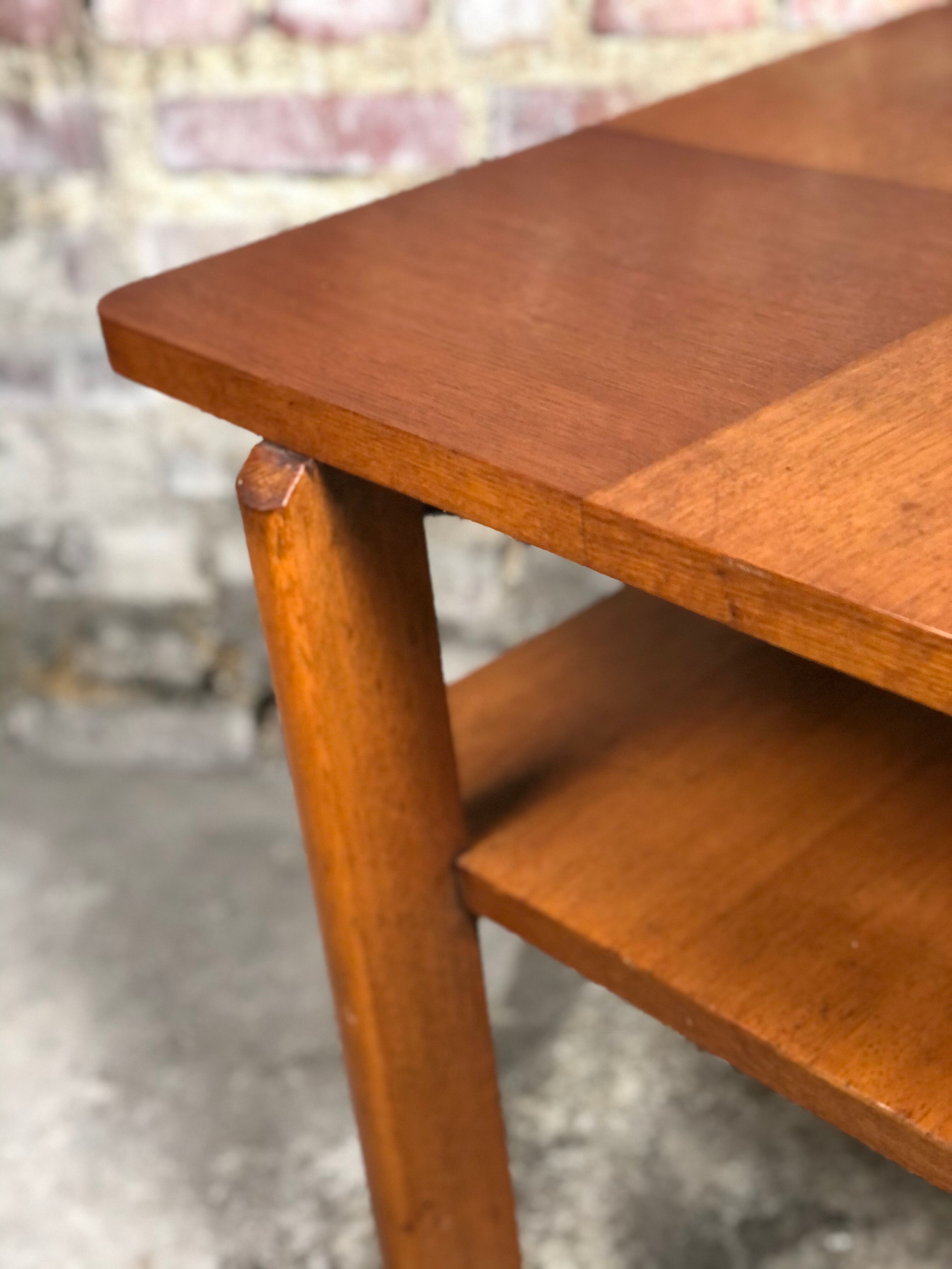 1950 Oak Side Table and Brutal Oak Veneer