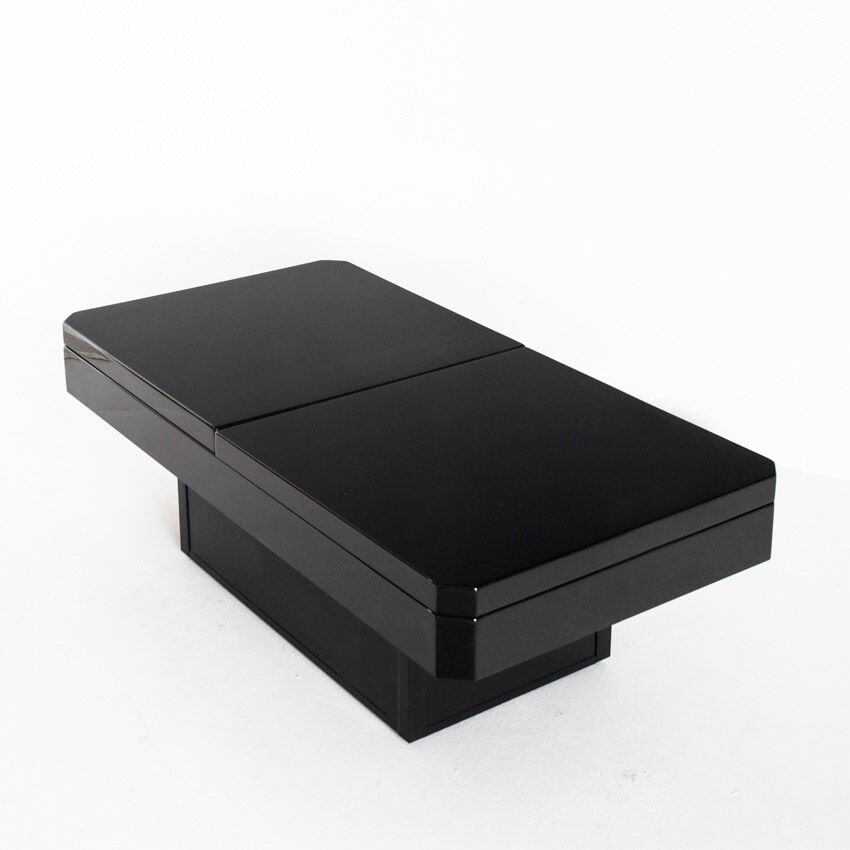 Vintage coffee table with storage, France 1980