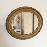 Vintage oval gold mirror