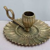 Gold metal candle holder