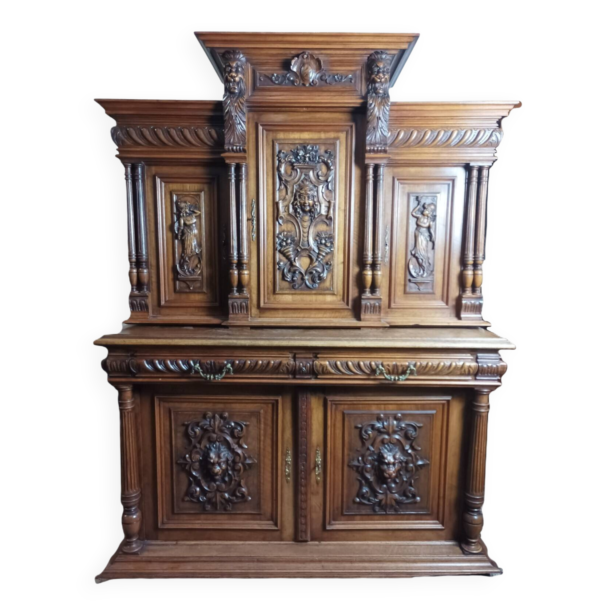 19th Century Walnut Renaissance Buffet