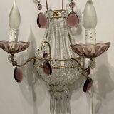 Glass Beaded Sconces Set of 2 1980’s