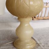 Lampe tulipe en albâtre à poser vintage