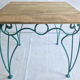 Table en fer forgé et bois