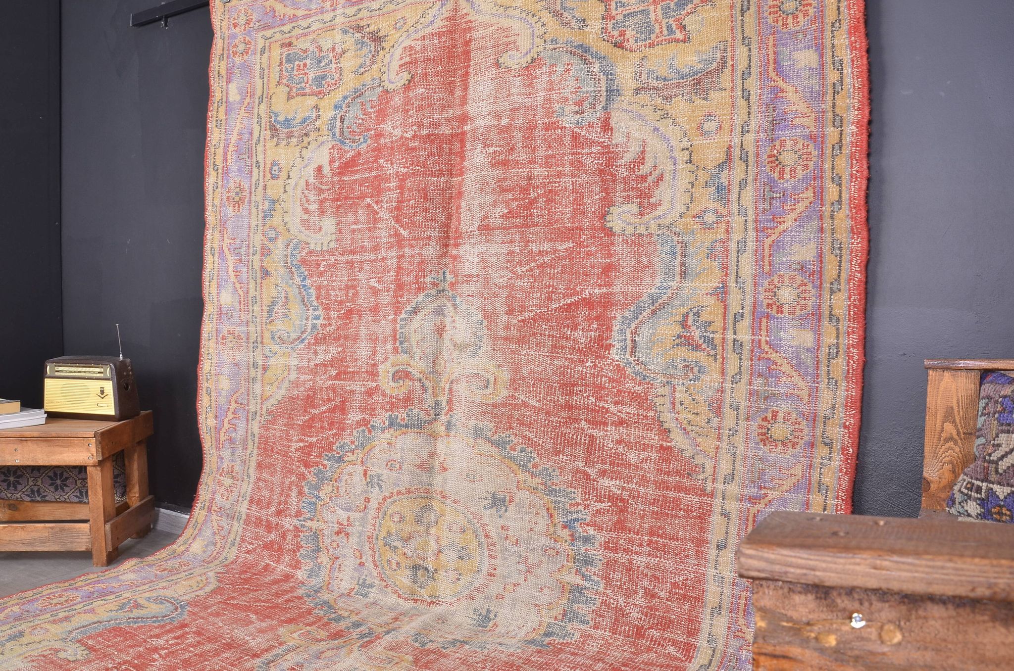 Tapis floral vintage anatolien sku700