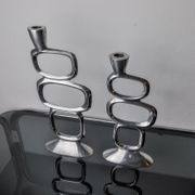 Pair of circle candlesticks by Matthew Hilton, England, 1980