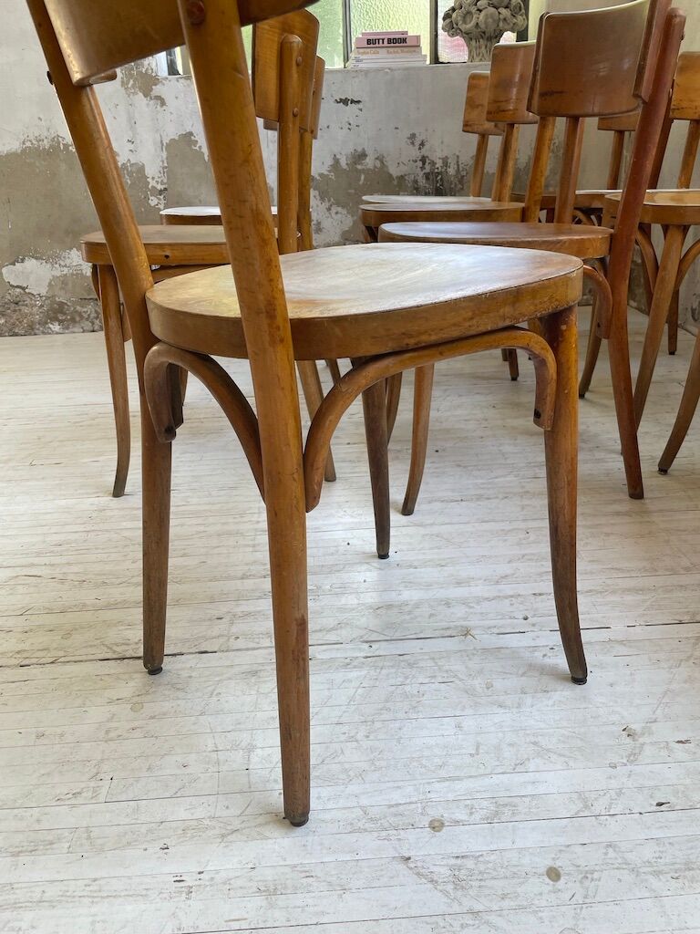 Set of 11 Baumann bistro chairs