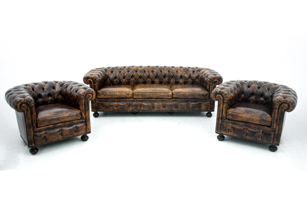 Chesterfield salon set, europe occidentale, vers 1940