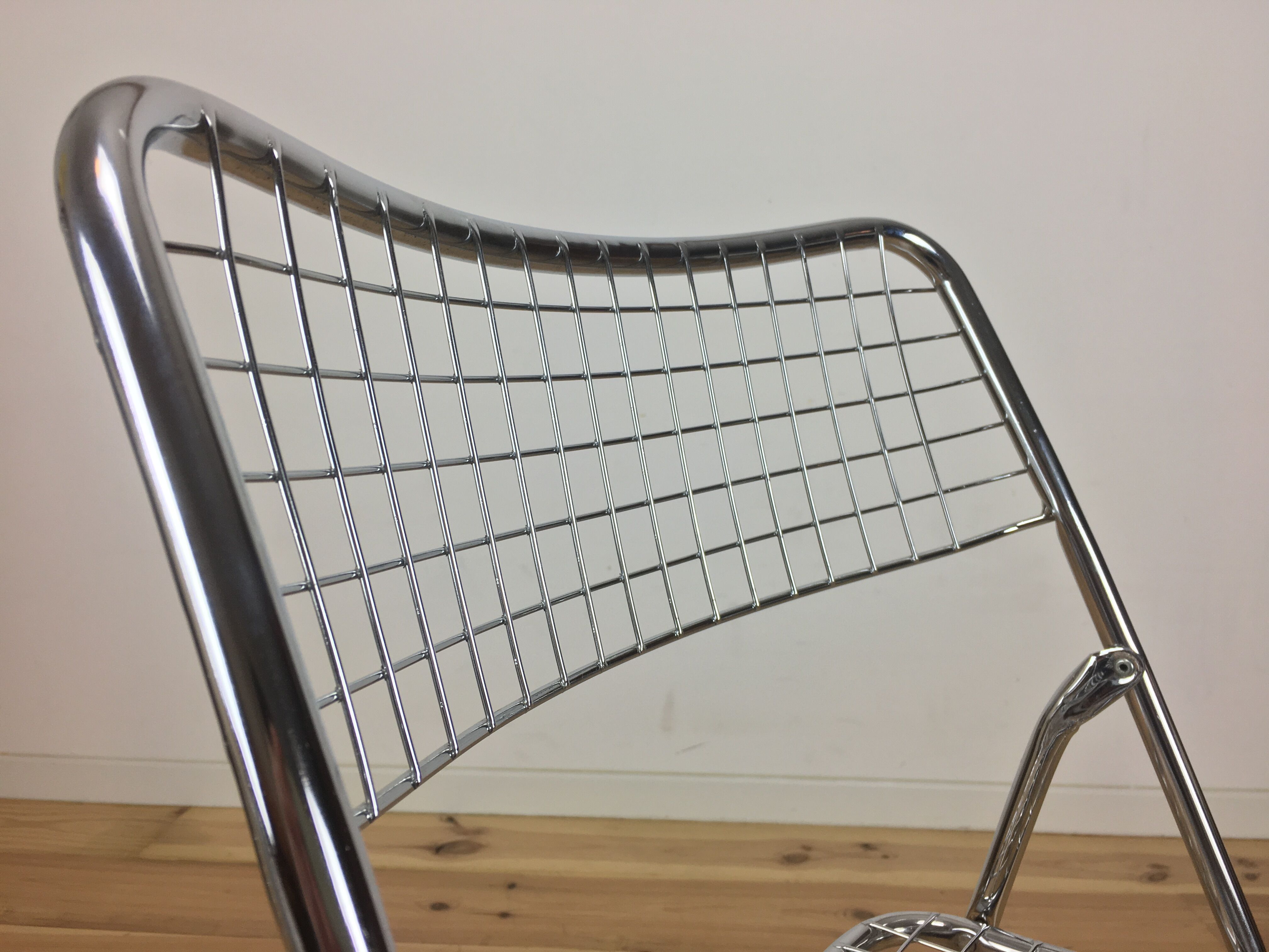 4 chrome chairs by Niels Gammelgaard, Ted Net model