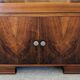 Art Deco walnut burl display cabinet, France circa 1930.
