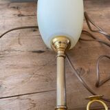 lampe à poser en laiton et verre