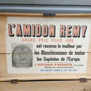 Old wooden advertising trunk Royal rice starch E.Remy & Cie