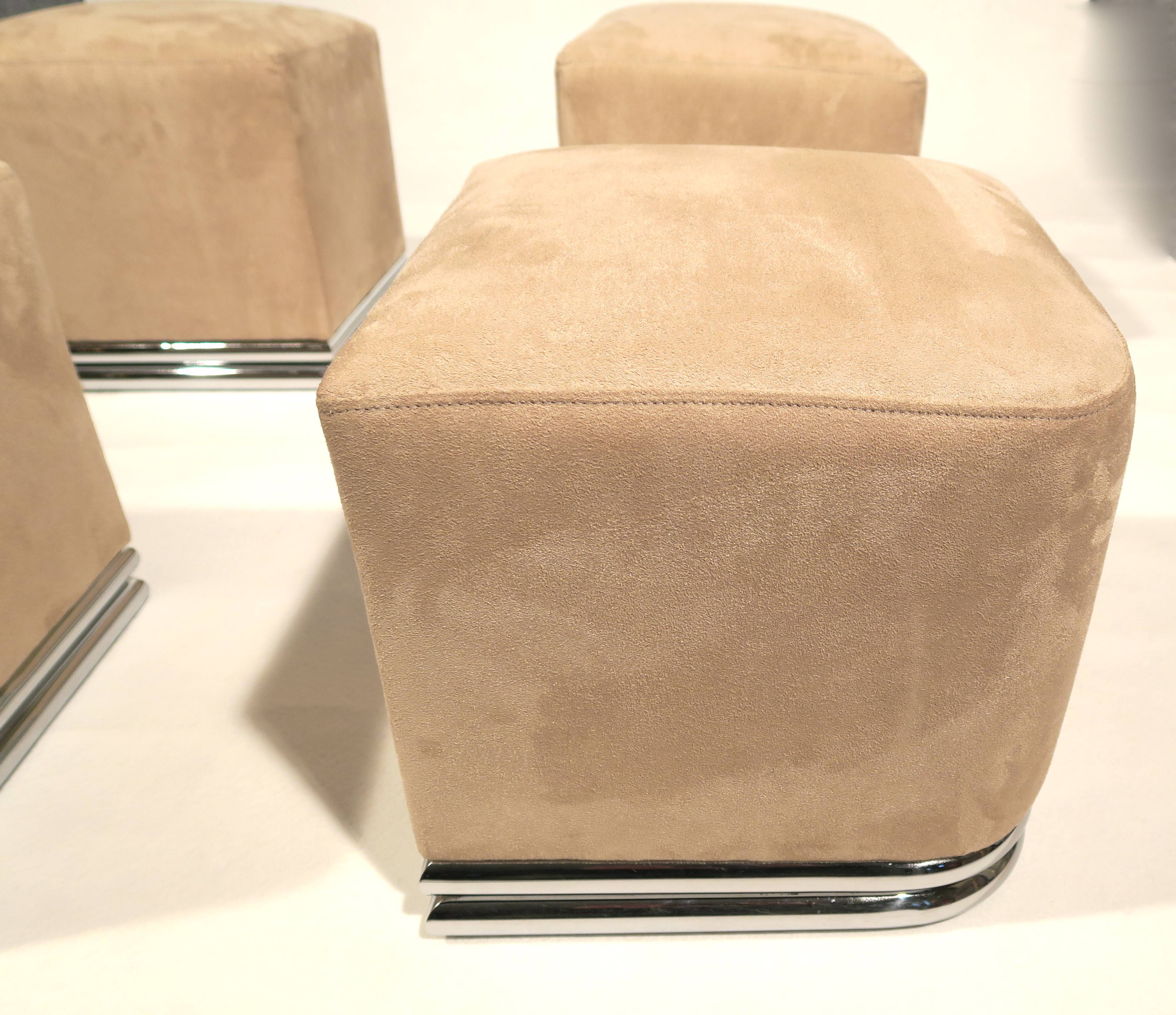 Table and pouffes 1970