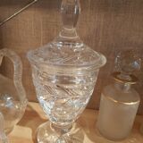 Cut crystal candy pot h 33 cm