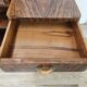 Art Decò dressing table in walnut root with mirror