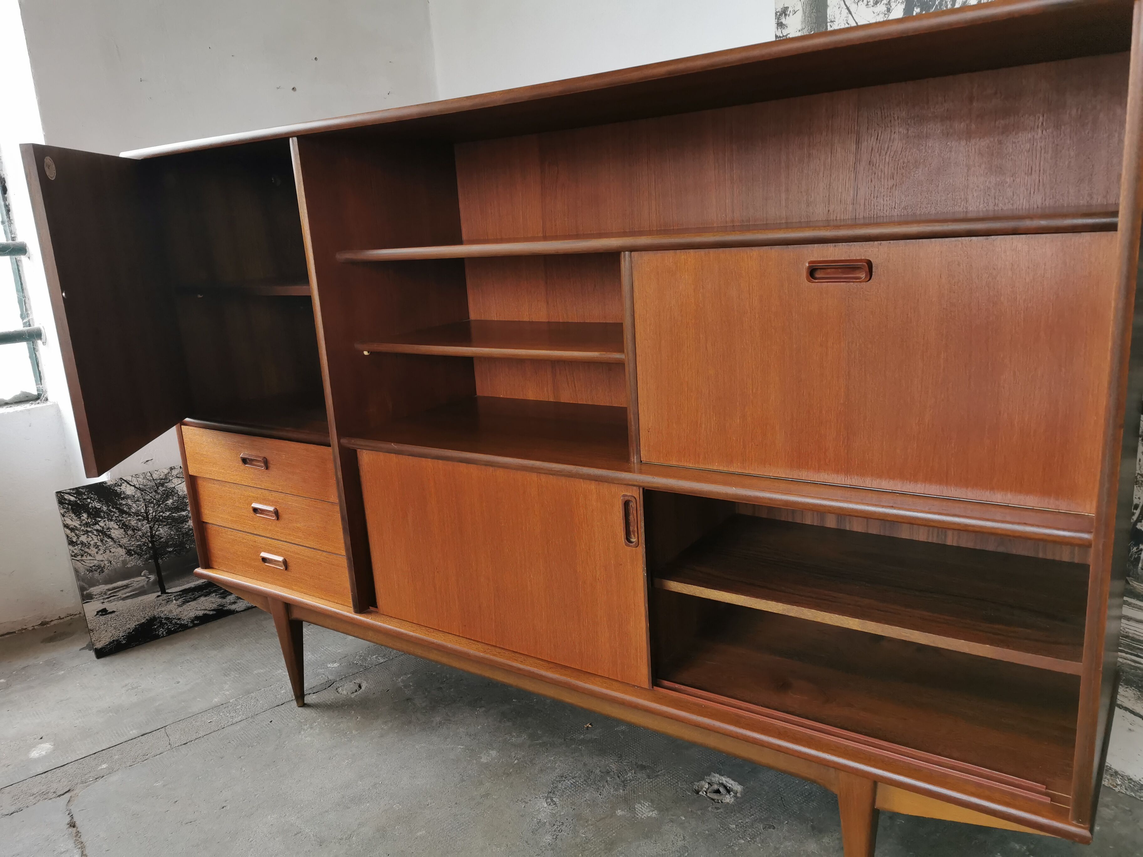 Scandinavian teak bookcase