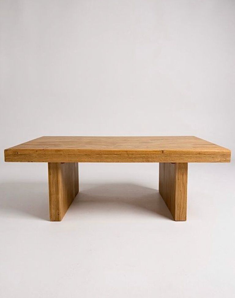 Japanese-style coffee table in oak, 1990s