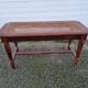 Louis XVI piano bench braided rattan