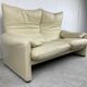 Leather Maralunga sofa by Vico Magistretti for Cassina