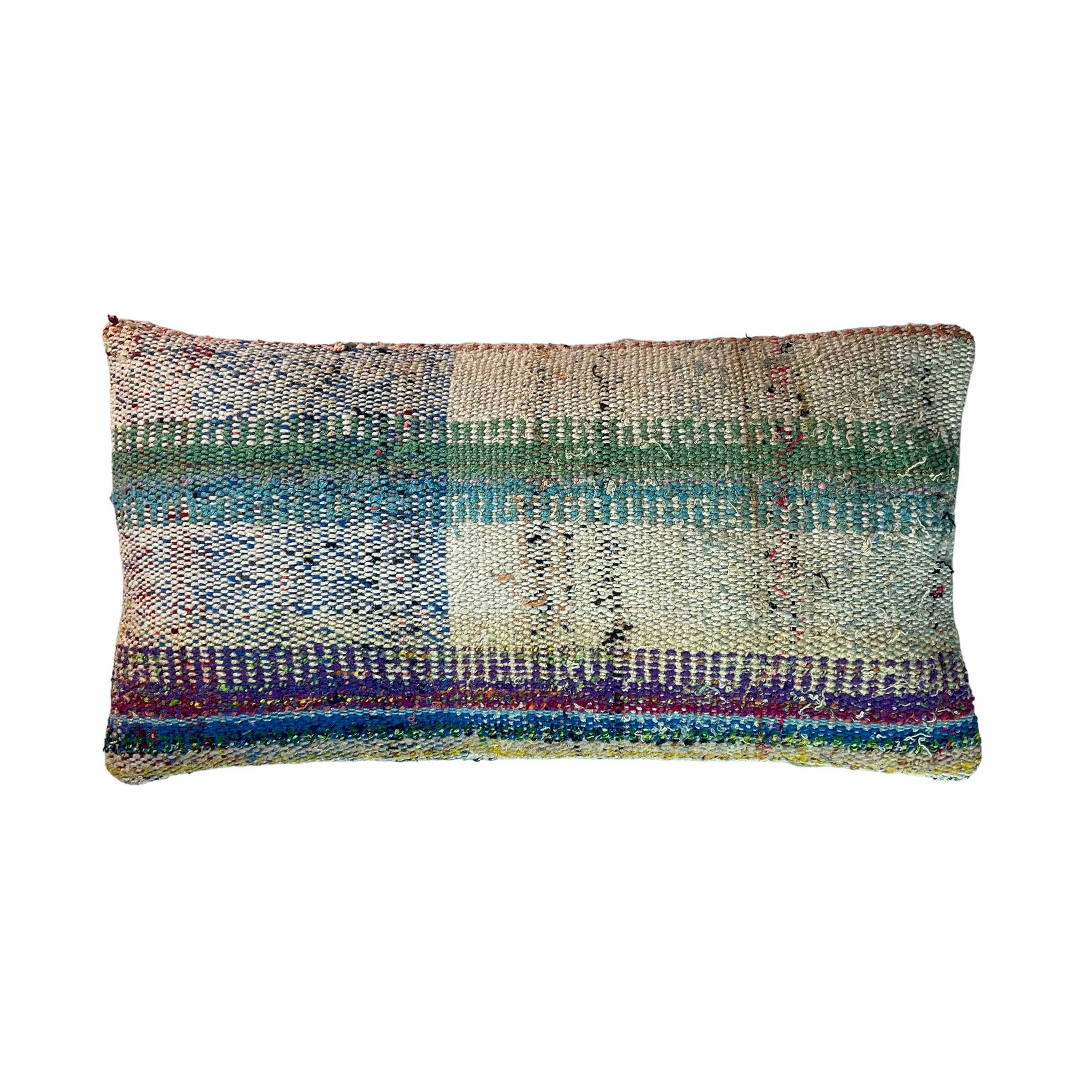 Vintage turkish kilim cushion cover , 30 x 60 cm
