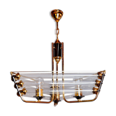 Tubular Venini chandelier, Murano glass, 1970, Italy
