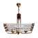 Tubular Venini chandelier, Murano glass, 1970, Italy