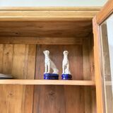 Glass cabinet or display case in pine 1950