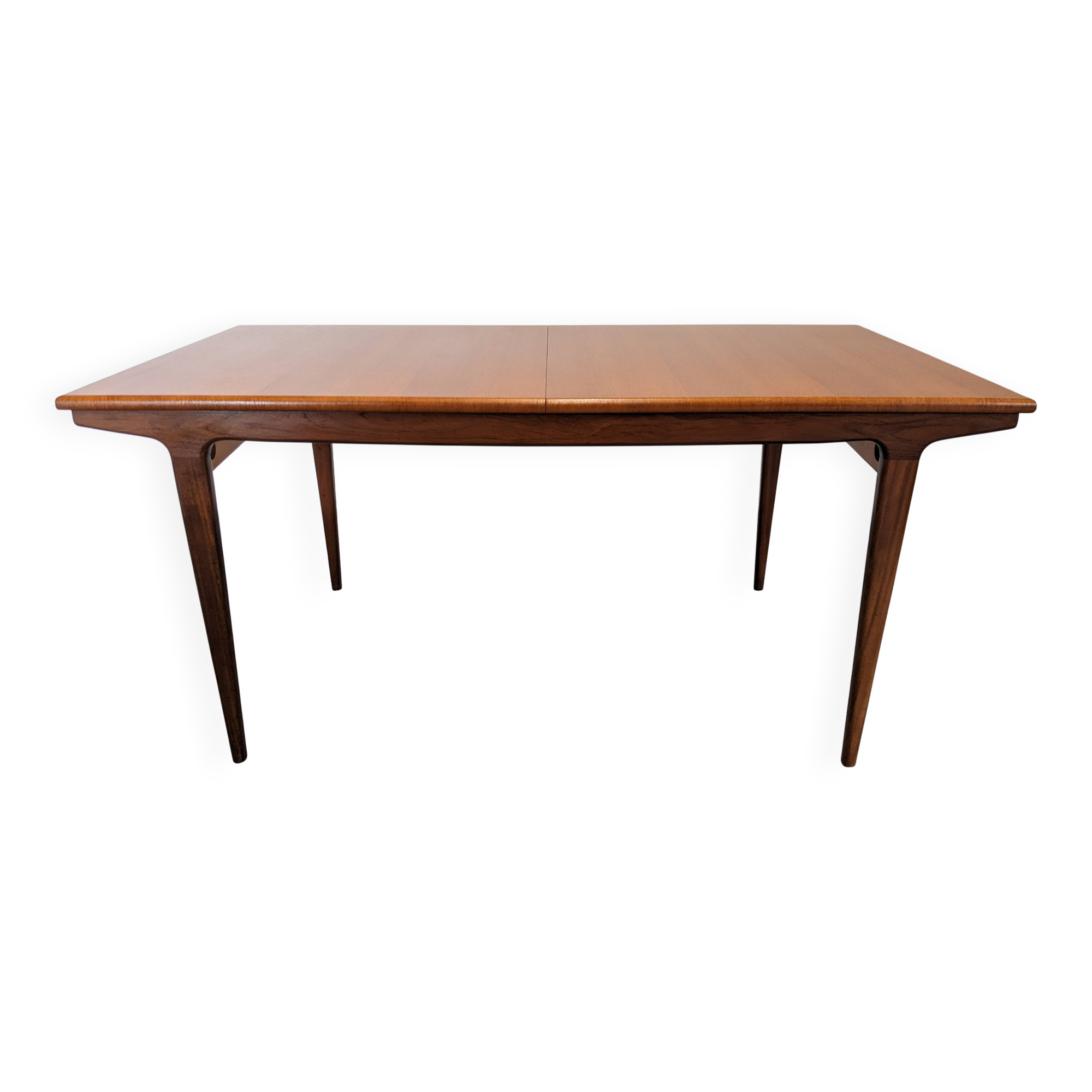 Extendable Scandinavian teak dining table, circa 1960