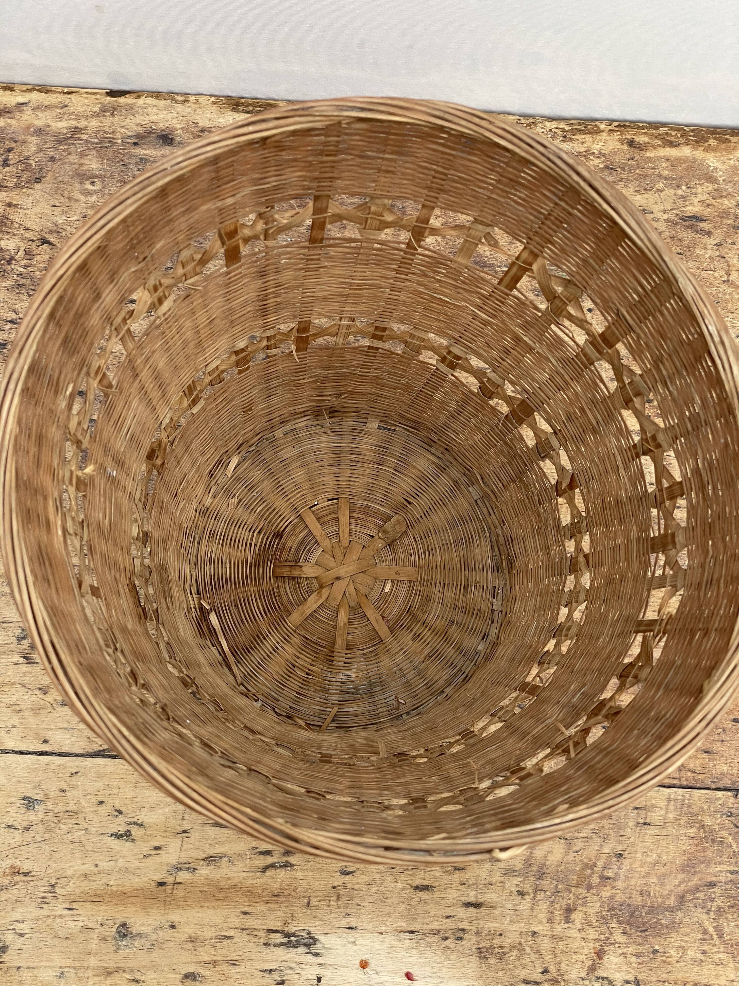 Corbeille à papier rotin