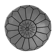 Grey leather pouf - handmade Morocco D 53cm x H 32cm