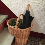 Staircase handcrafted wicker basket