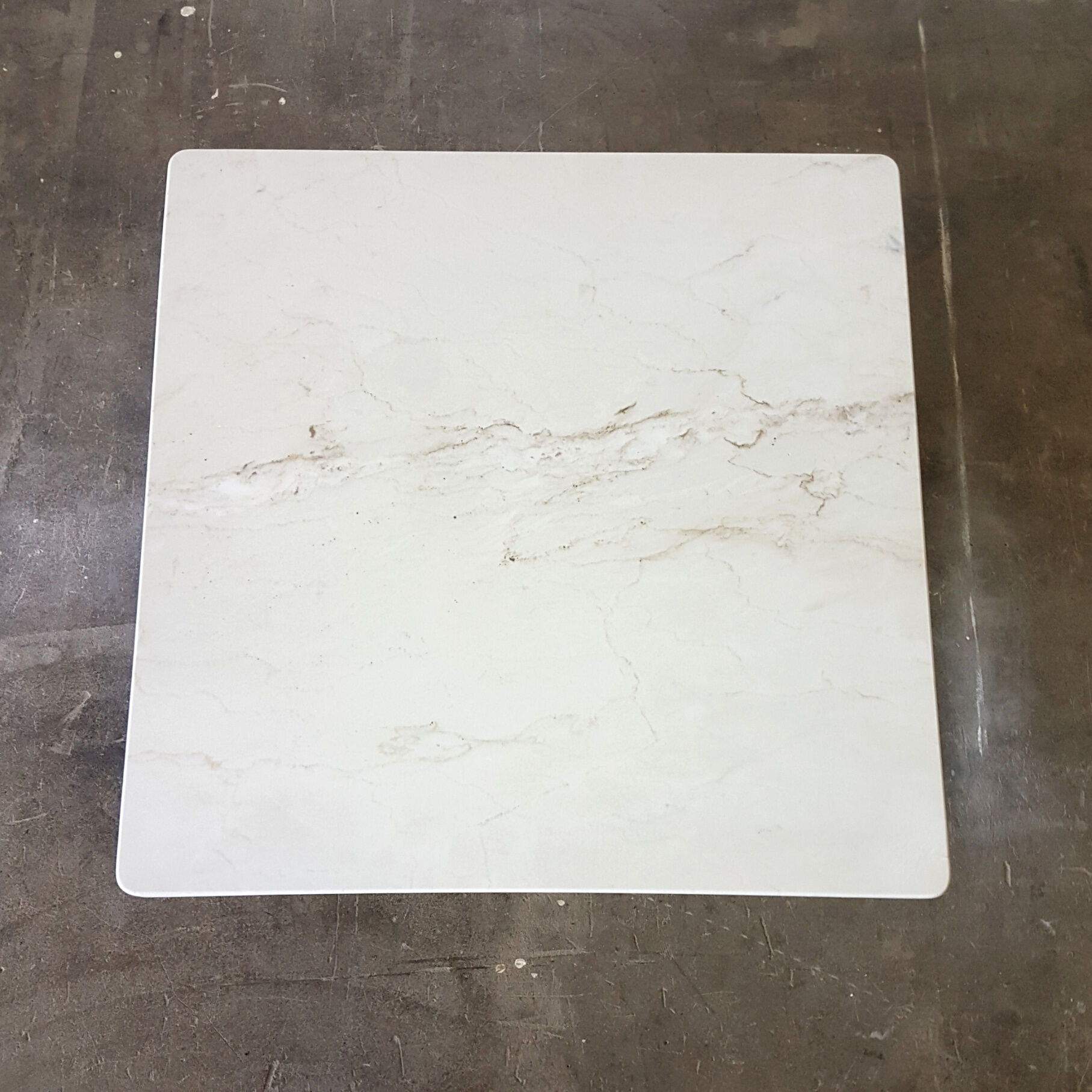 White marble square coffee table, Italy 1970s