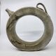 Vintage glazed stoneware pitcher in sculptural ring shape (1970s)