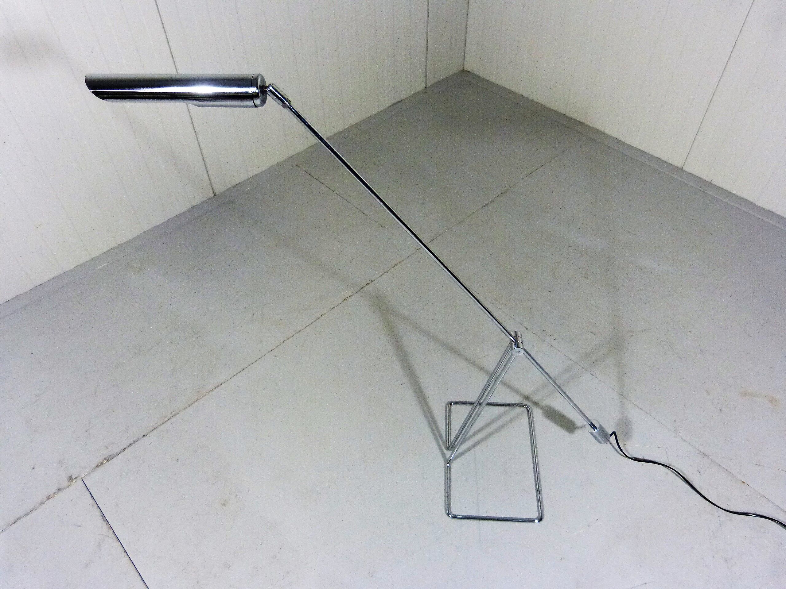 1970's Chrome Plated Floor Lamp by Abo Randers, Denmark