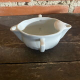 Double Sauce Boat Antique PILLIVUYT Gras & Maigre White Porcelain #D