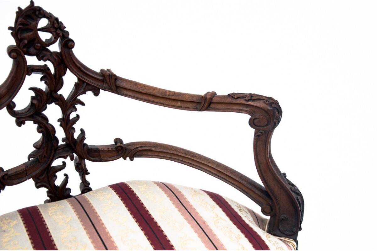 Fauteuil d'angle, France, vers 1880.