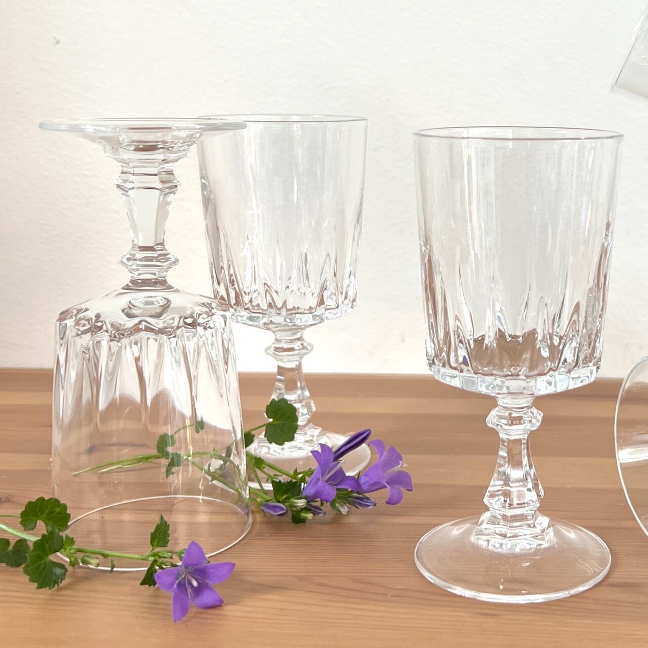 Vintage cristal d'Arques glasses - Louvre model