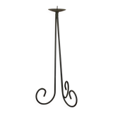 Black iron tripod chandelier, brutalist, 1970 - 34 cm