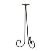 Chandelier tripode en fer noir, brutaliste, 1970 - 34 cm