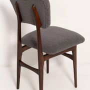 Chaise bouclée gris foncé du 20ème siècle, 1960