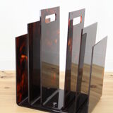 Maison Mercier plexiglas tortoiseshell magazine holder