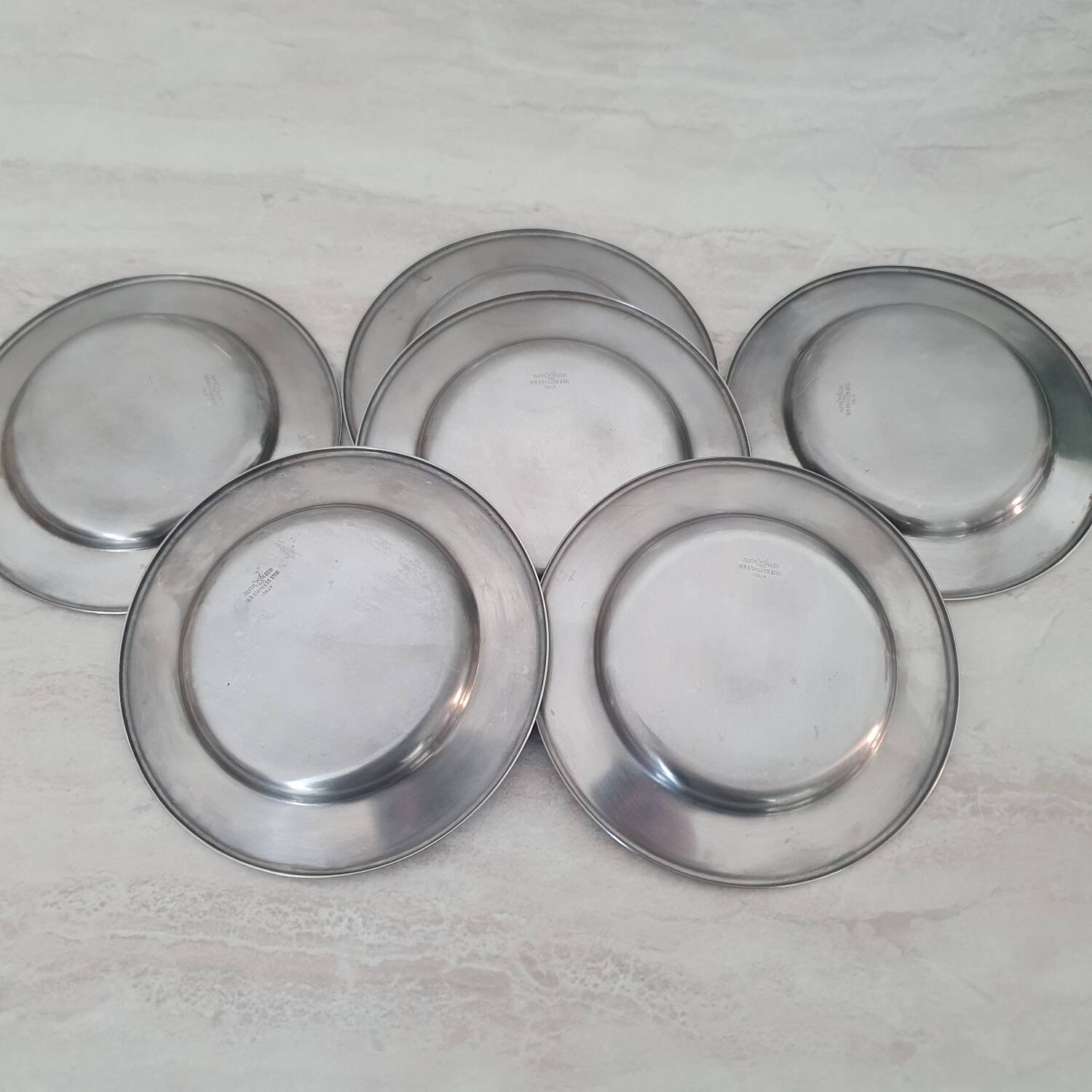 Alessi Alfra / Small presentation plates in 18/8 stainless steel