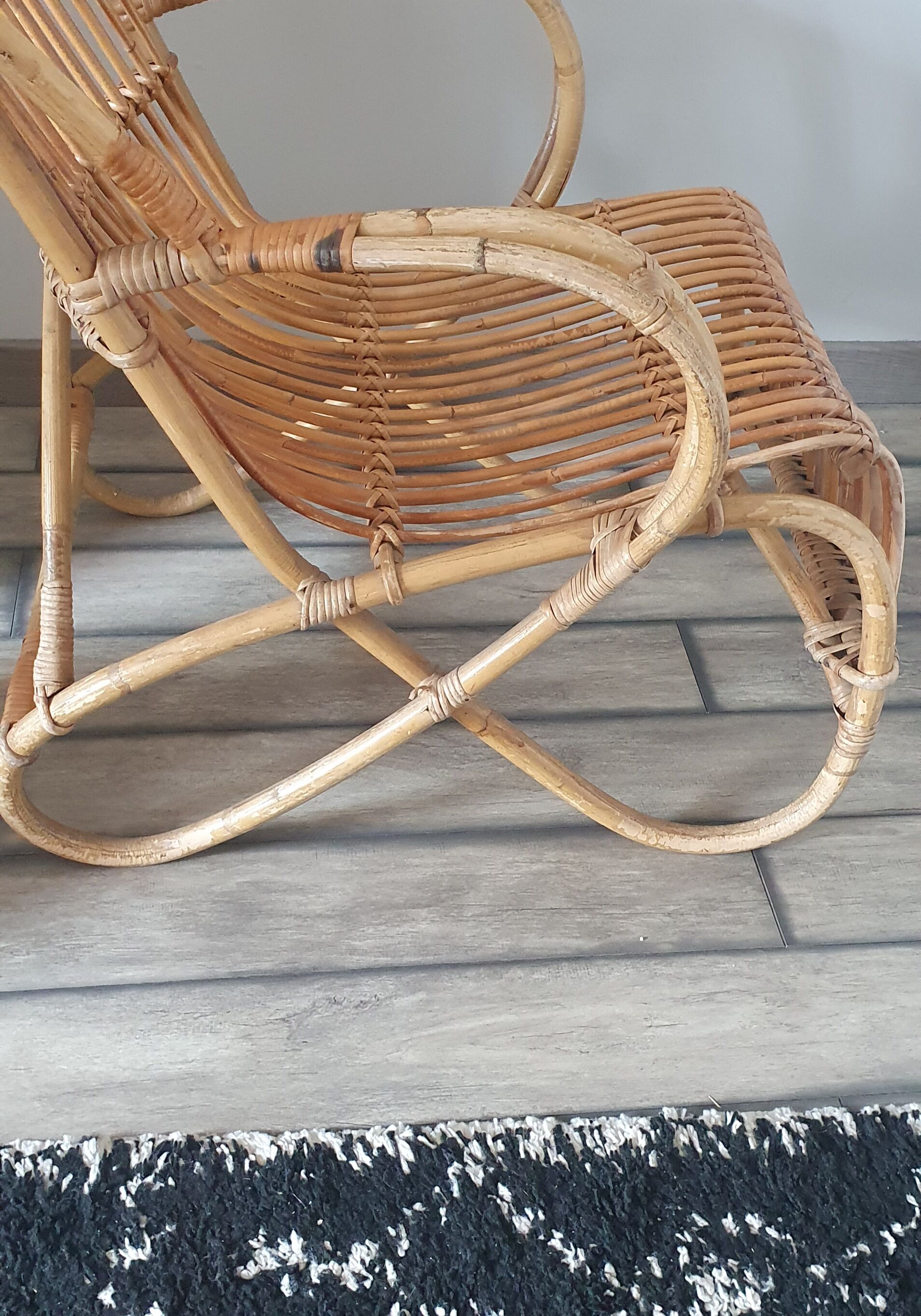 Rattan armchair