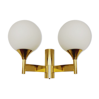 Amazing Mid Century Modern brass Sputnik wall lamp by Kaiser Leuchten
