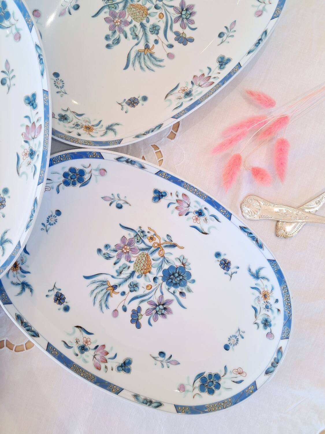 Antique oval Limoges plates