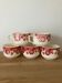 5 tasses anciennes Badonviller fruits